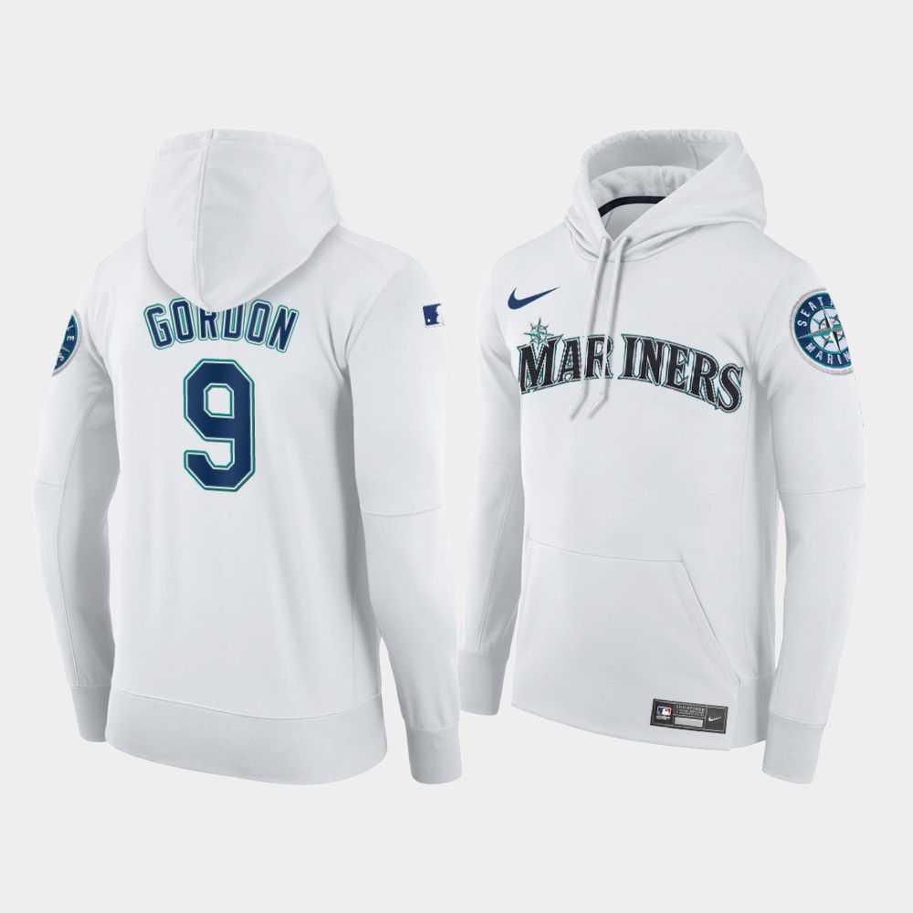 Men Seattle Mariners 9 Gordon white home hoodie 2021 MLB Nike Jerseys
